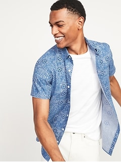 old navy men's long sleeve dress shirts