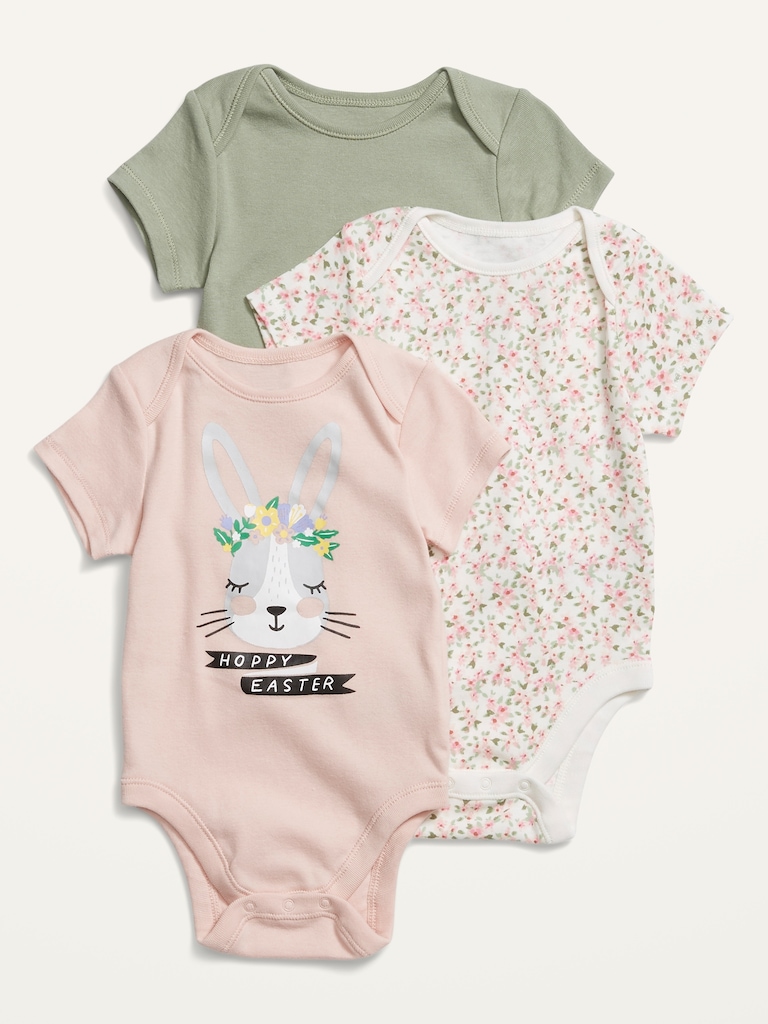 3-Pack Short-Sleeve Bodysuit for Baby