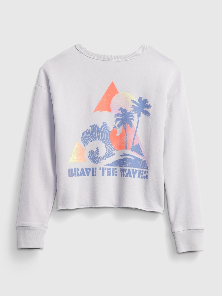 Kids Boxy Graphic Crewneck Sweatshirt