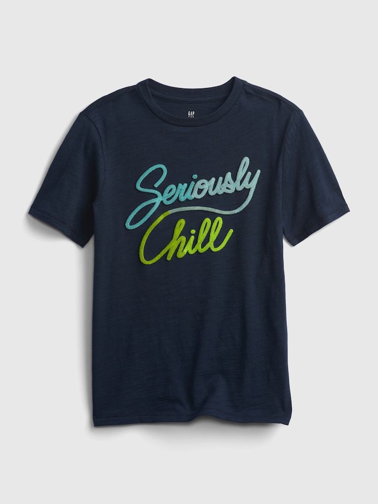 Kids Embroidered Graphic T-Shirt