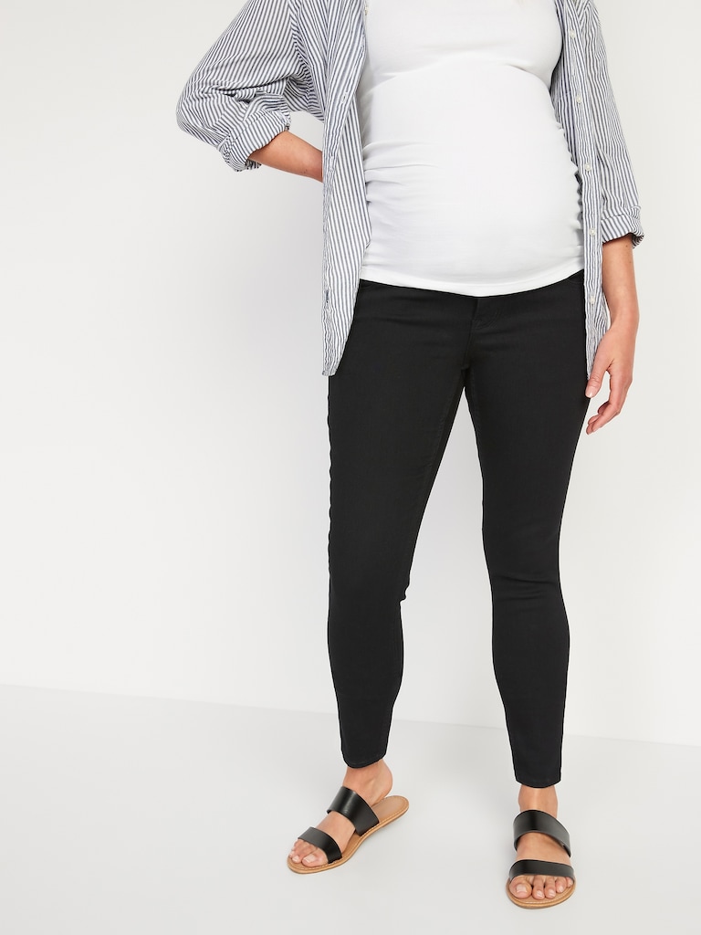Maternity Rollover-Panel 360° Stretch Super-Skinny Jeans