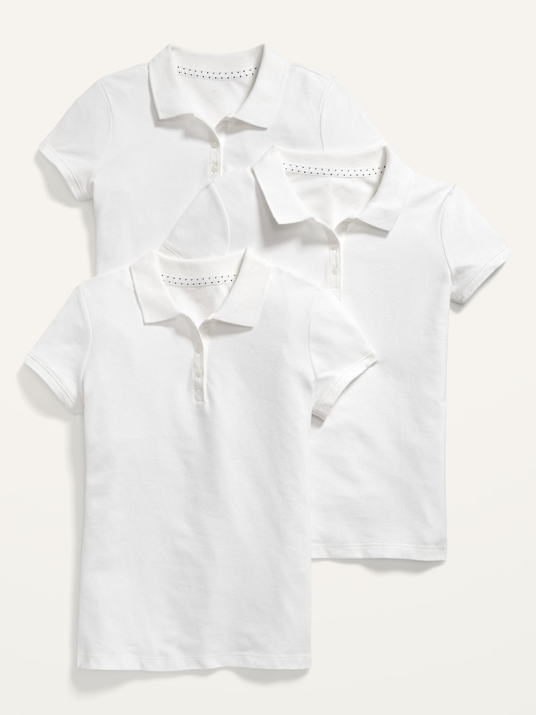 School Uniform Polo Shirt 3-Pack for Girls