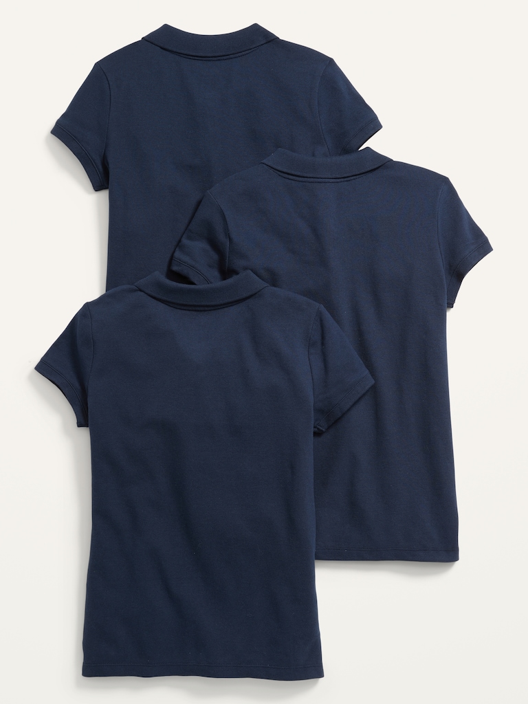 School Uniform Polo Shirt 3-Pack for Girls