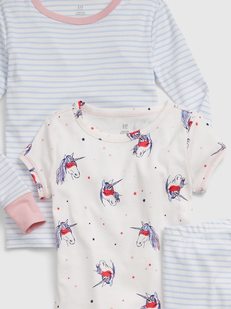 Kids Organic Cotton Unicorn PJ Set (2-Pack)