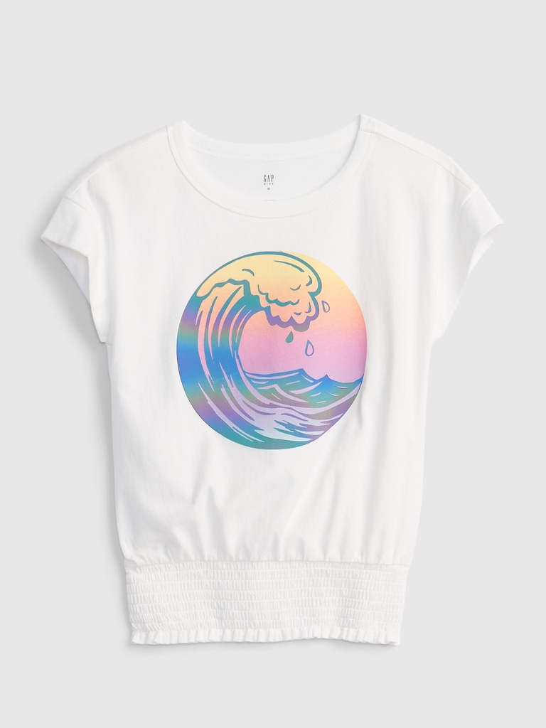 Kids Organic Cotton Smocked Shirt