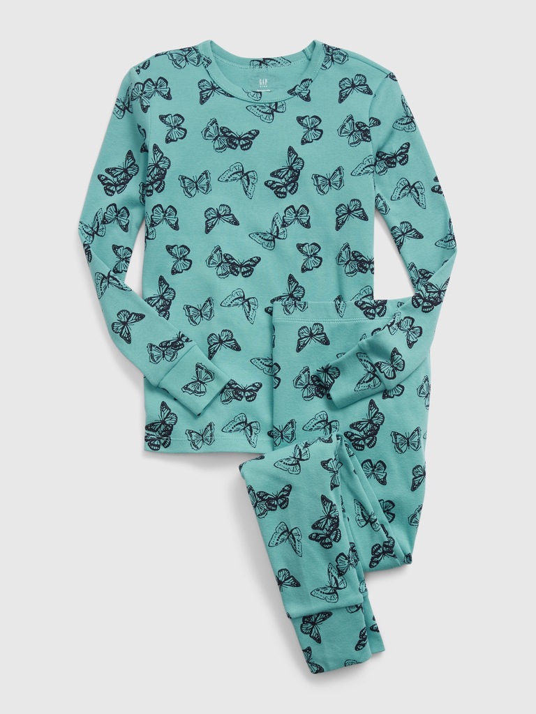 Kids 100% Organic Cotton Butterfly Graphic PJ Set