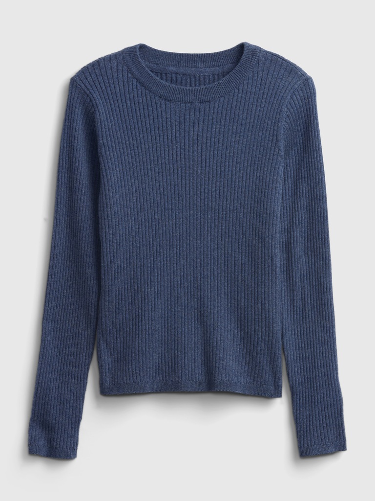 Kids Ribbed Crewneck Sweater