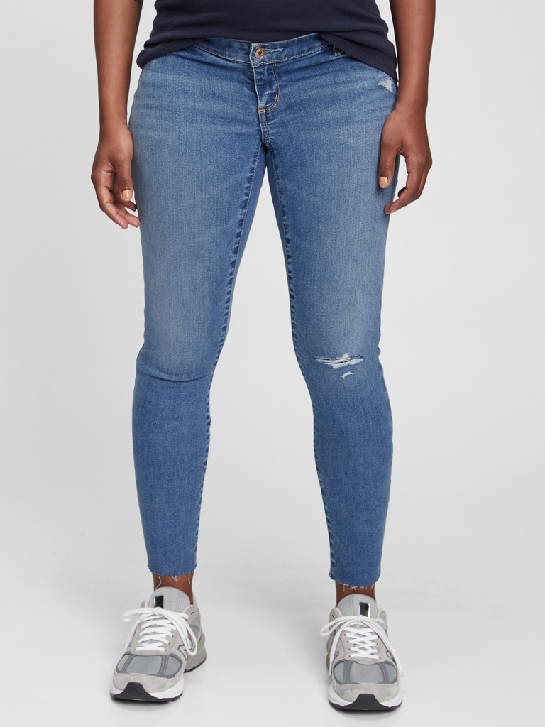 Maternity Inset Panel Favorite Distressed Jeggings