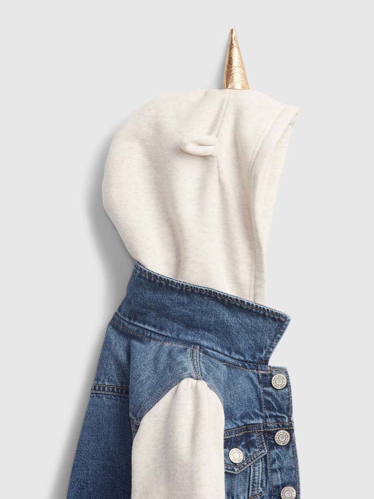 Toddler Denim Unicorn Jacket