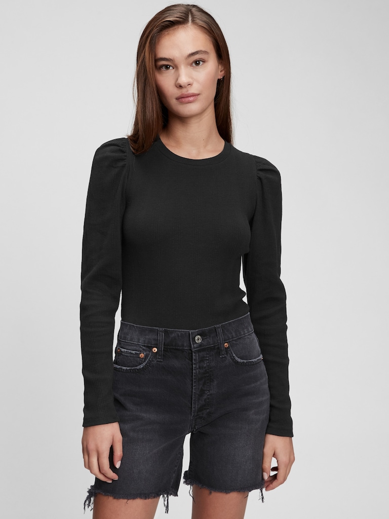 Puff-Sleeve Bodysuit