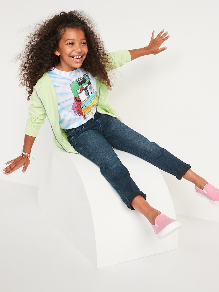 High-Waisted O.G. Straight Built-In Tough Dark-Wash Jeans for Girls