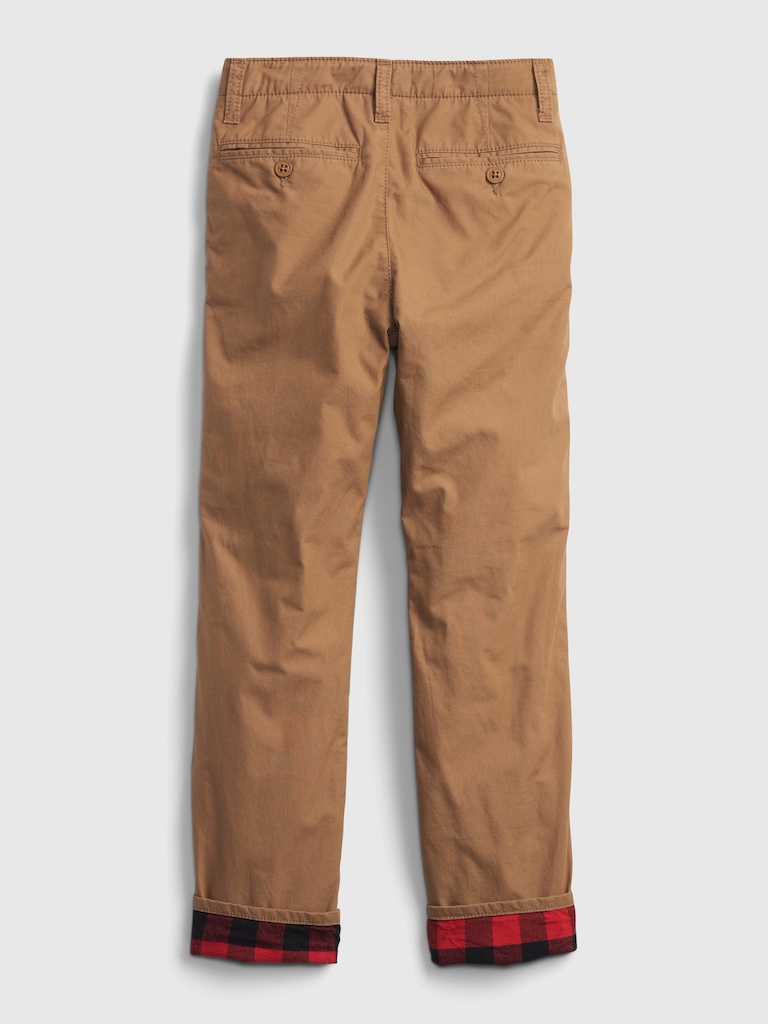 Kids 100% Organic Cotton Lined Chinos with Washwell ™