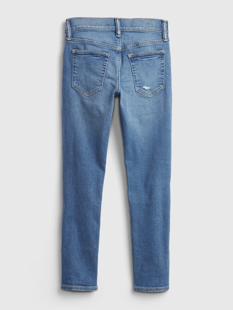 Kids Soft Wear Destructed Slim Jeans with Washwell ™
