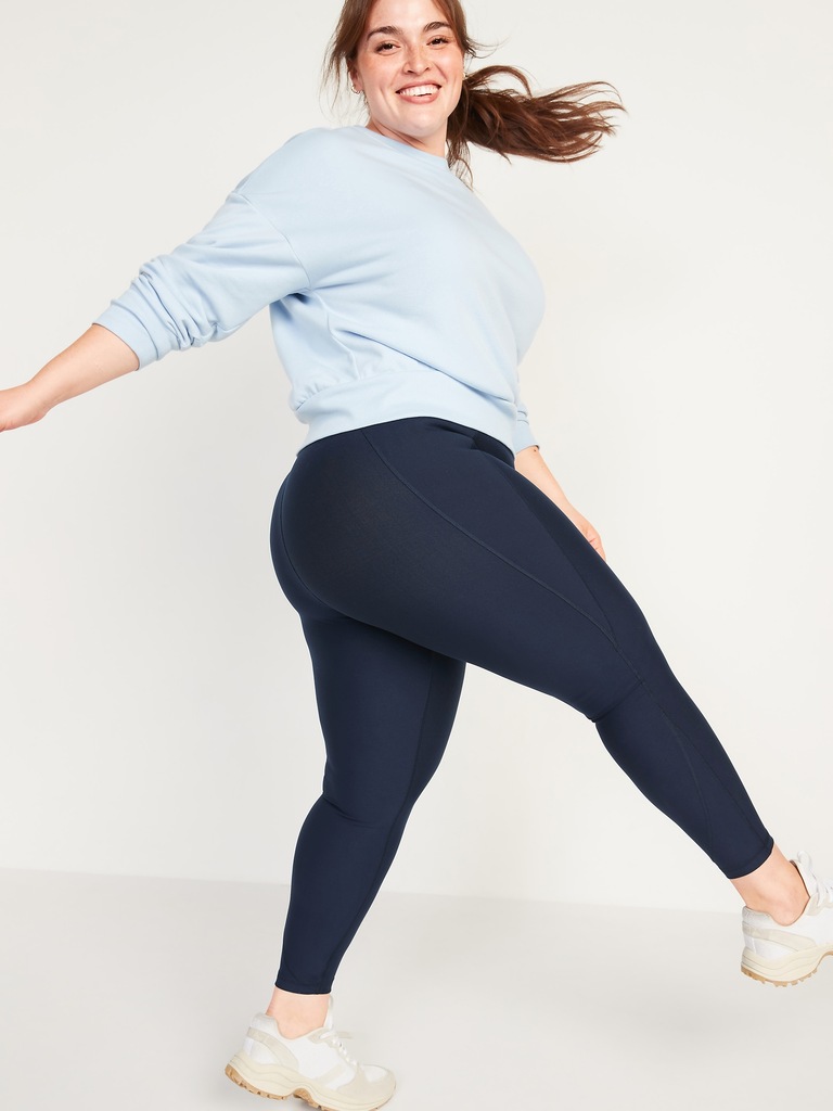 High-Waisted PowerPress Built-In Sculpt 7/8-Length Leggings For Women