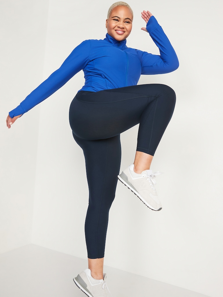 High-Waisted PowerPress Built-In Sculpt 7/8-Length Leggings For Women