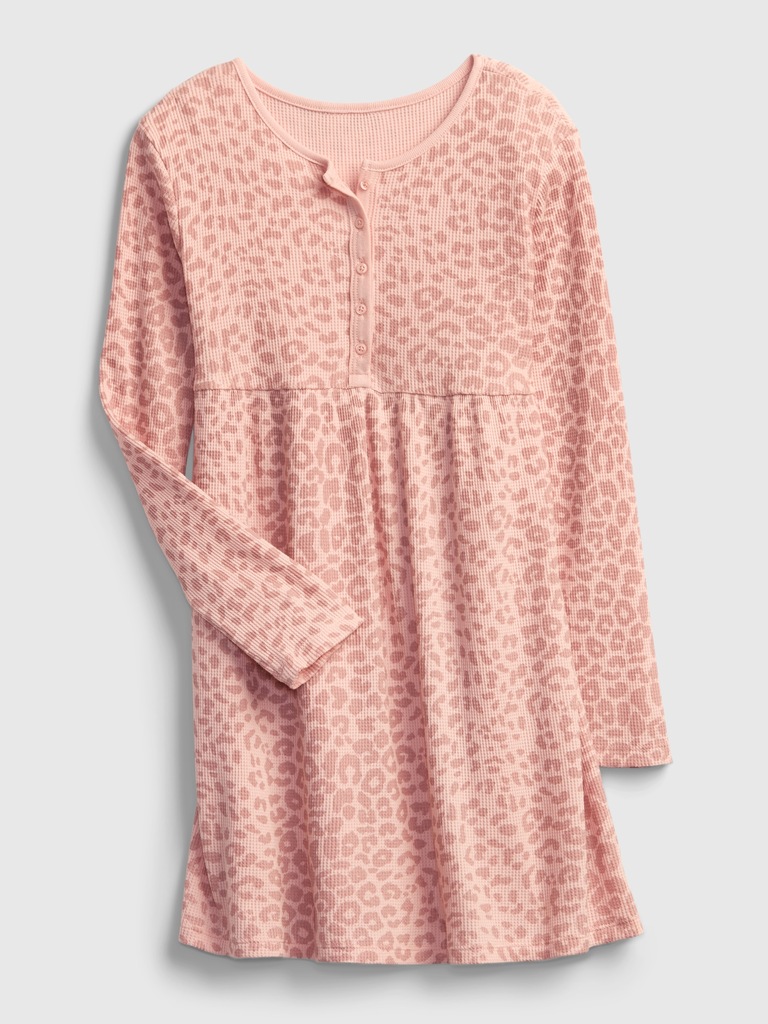 Kids Waffle Henley Dress
