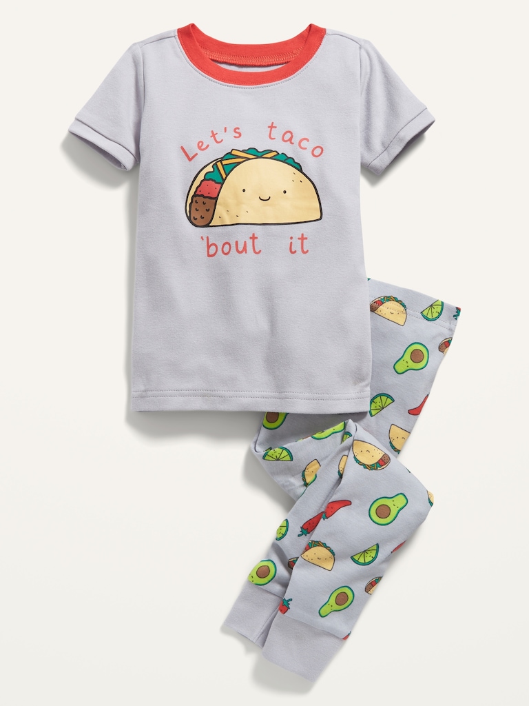 Unisex "Let's Taco 'Bout It" Pajama Set for Toddler & Baby