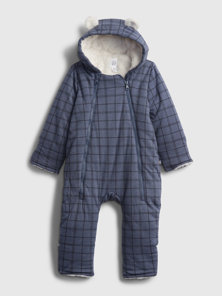 Baby Hoodie Sherpa-Lined One-Piece