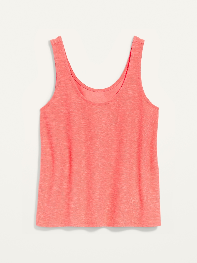 Lightweight Textured-Knit Lounge Tank Top