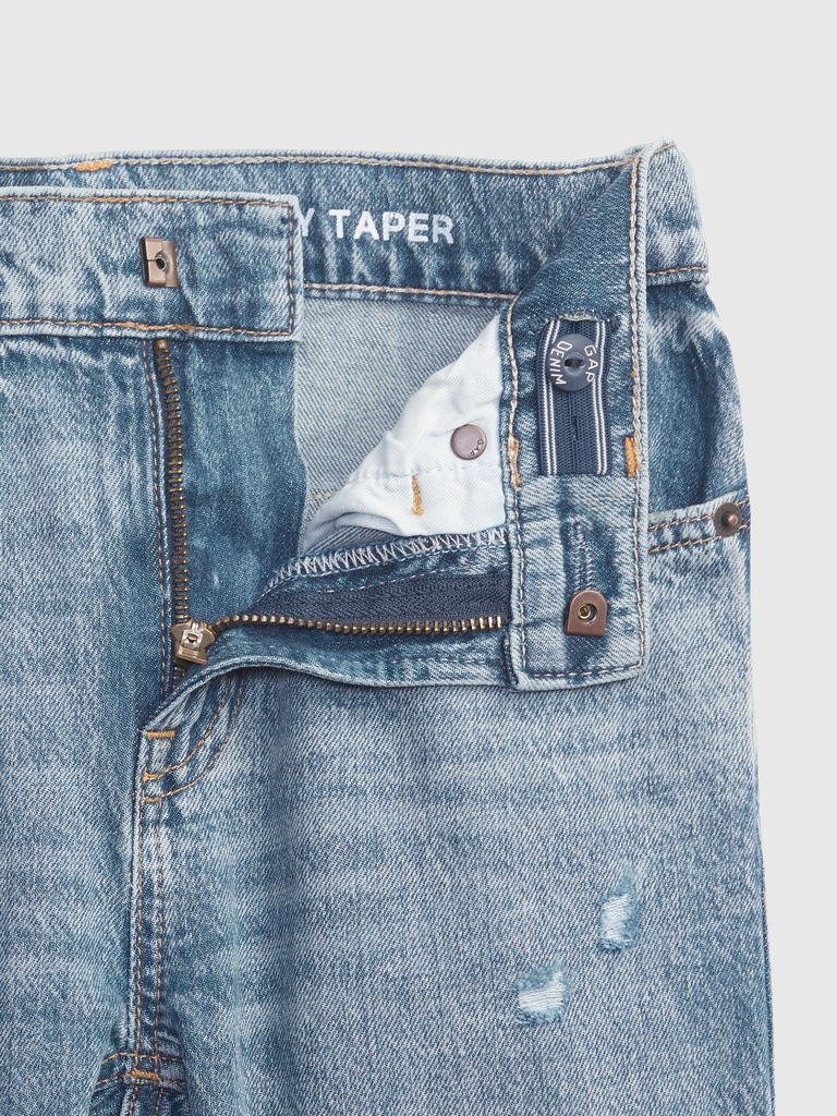 Kids Distressed Easy Taper Jeans with Washwell™