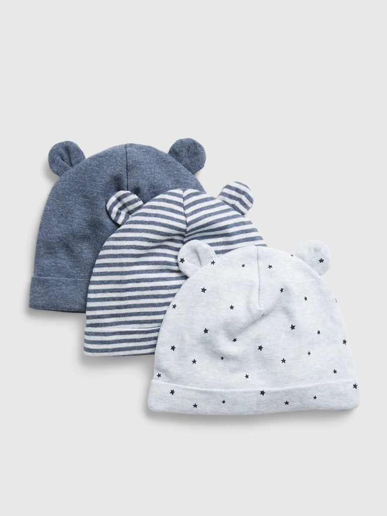 Baby Organic Cotton First Favorite Beanie (3-Pack)