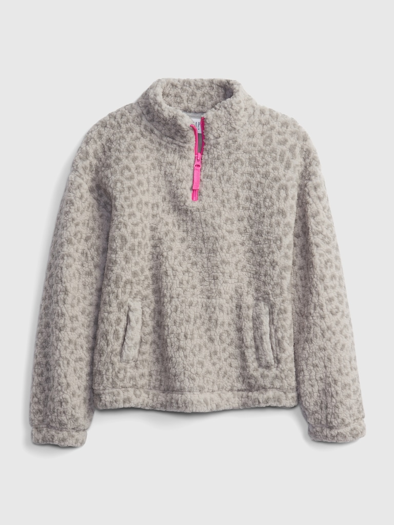 Kids Sherpa Quarter-Zip Sweater