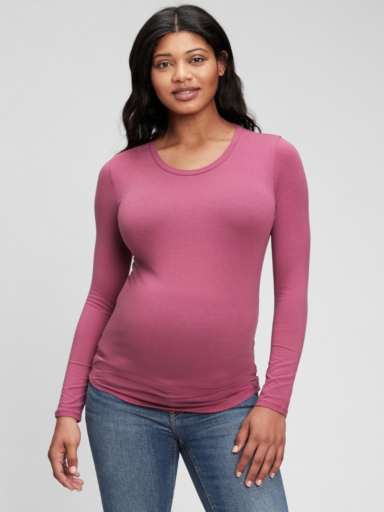 Maternity Feather Crewneck T-Shirt