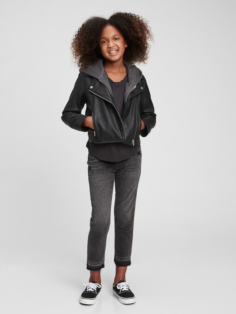 Kids Distressed Girlfriend Jeans with Washwell™