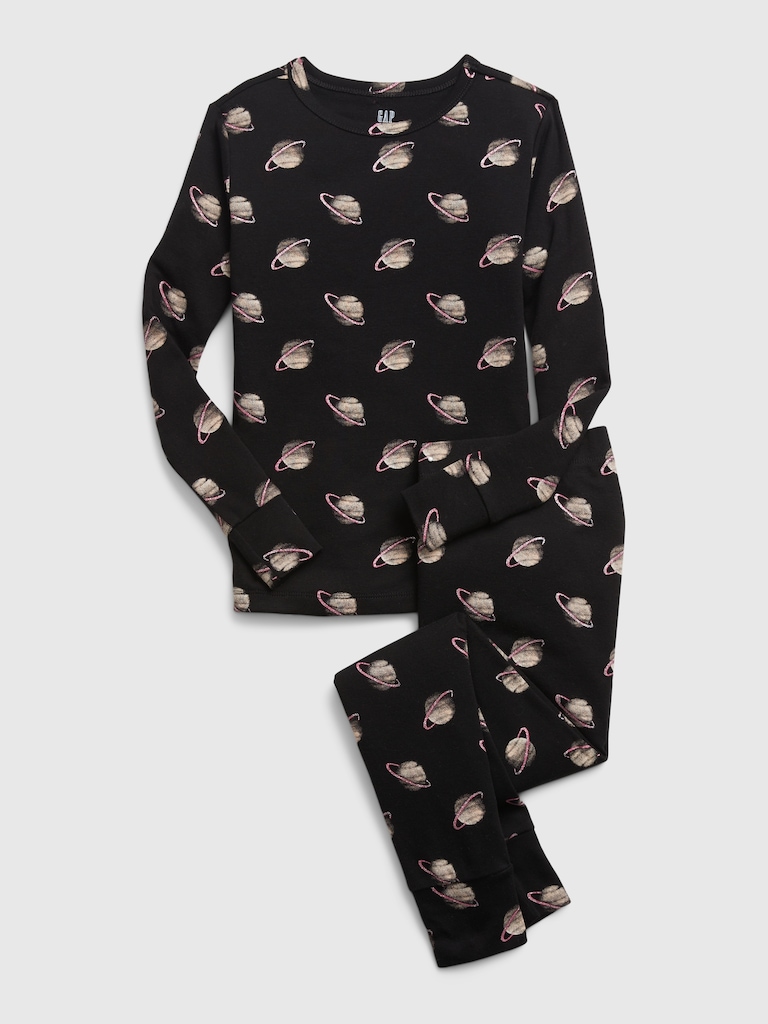 Kids 100% Organic Cotton Saturn Graphic PJ Set