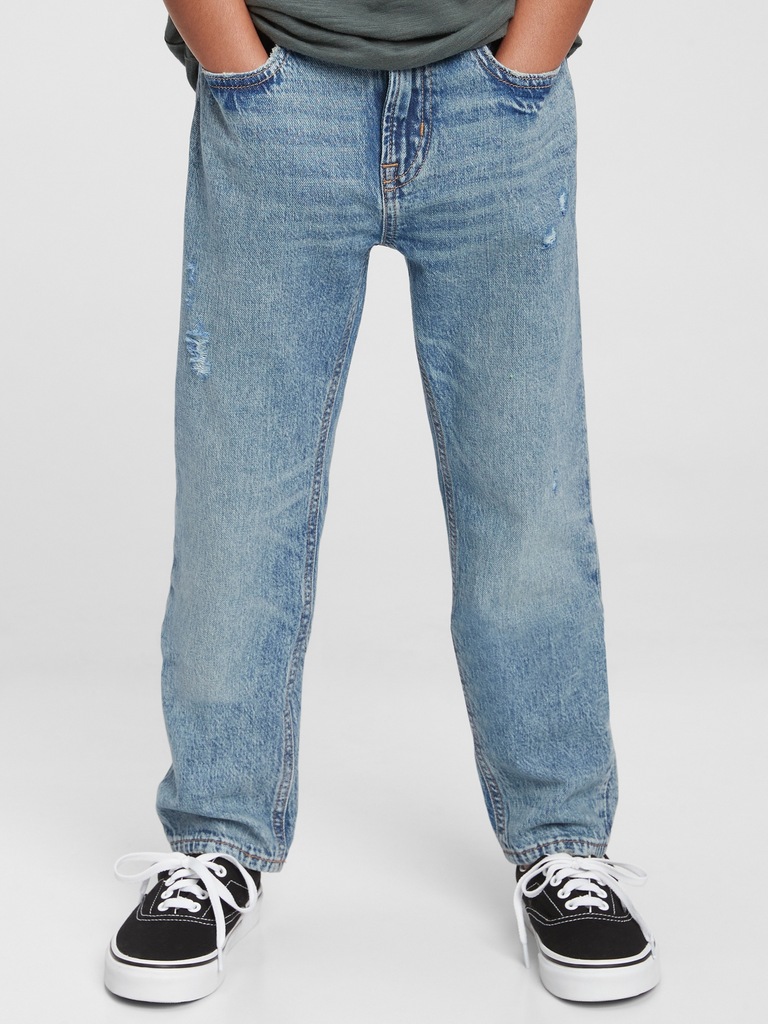 Kids Distressed Easy Taper Jeans with Washwell™