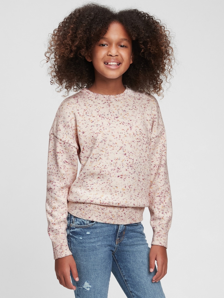 Kids Print Crewneck Sweater