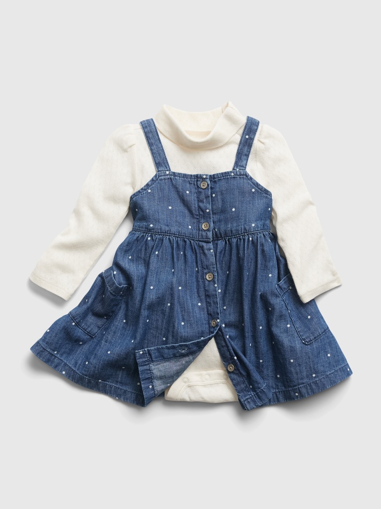 Baby Denim Dress Outfit Set