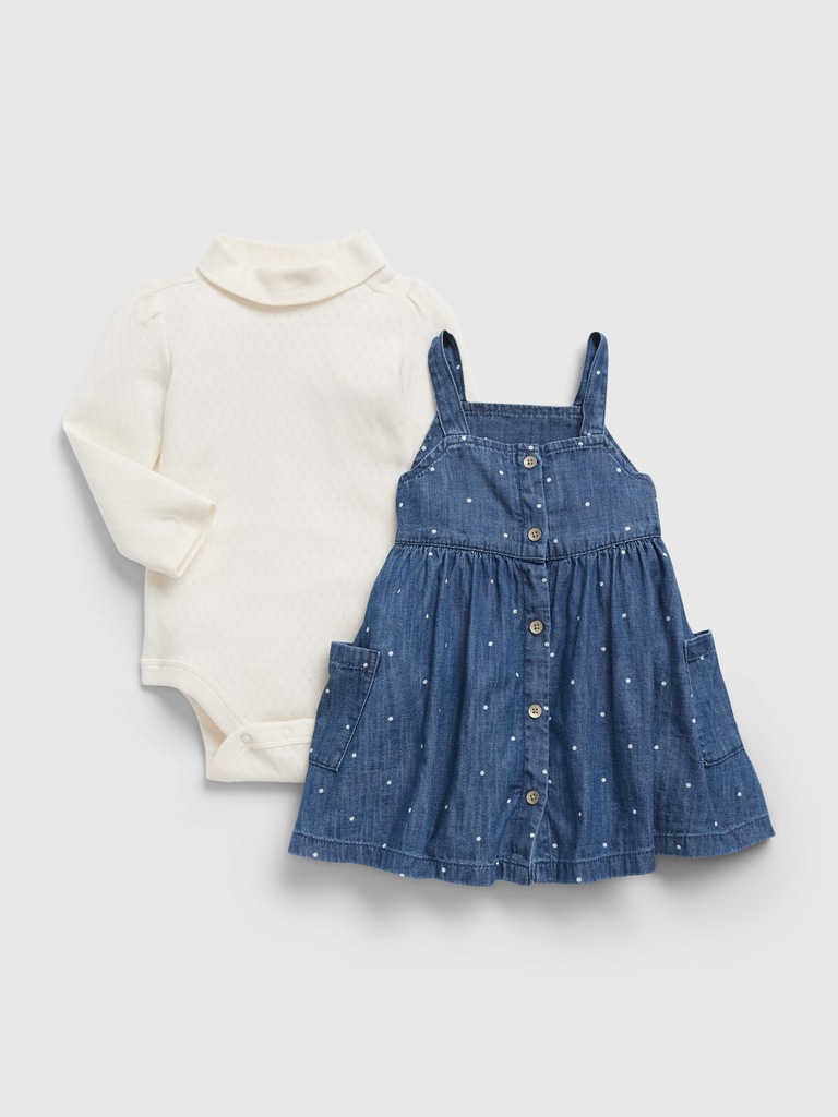 Baby Denim Dress Outfit Set