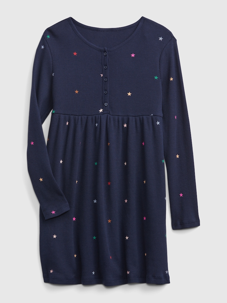Kids Waffle Henley Dress