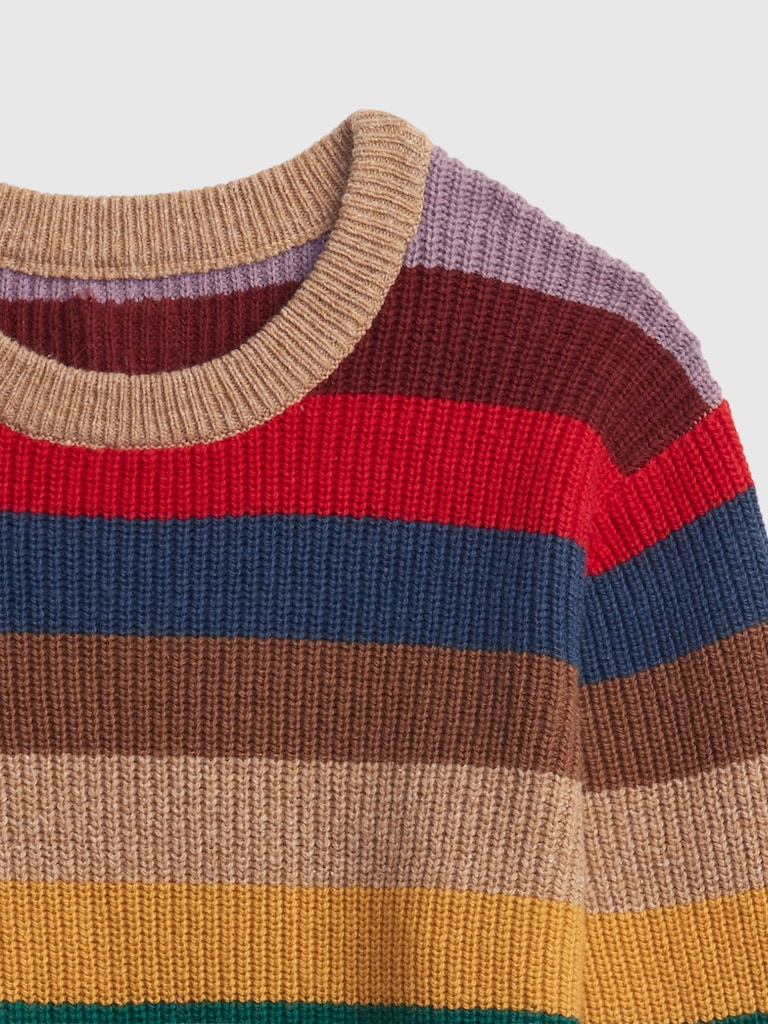 Kids Ribbed-Knit Stripe Sweater
