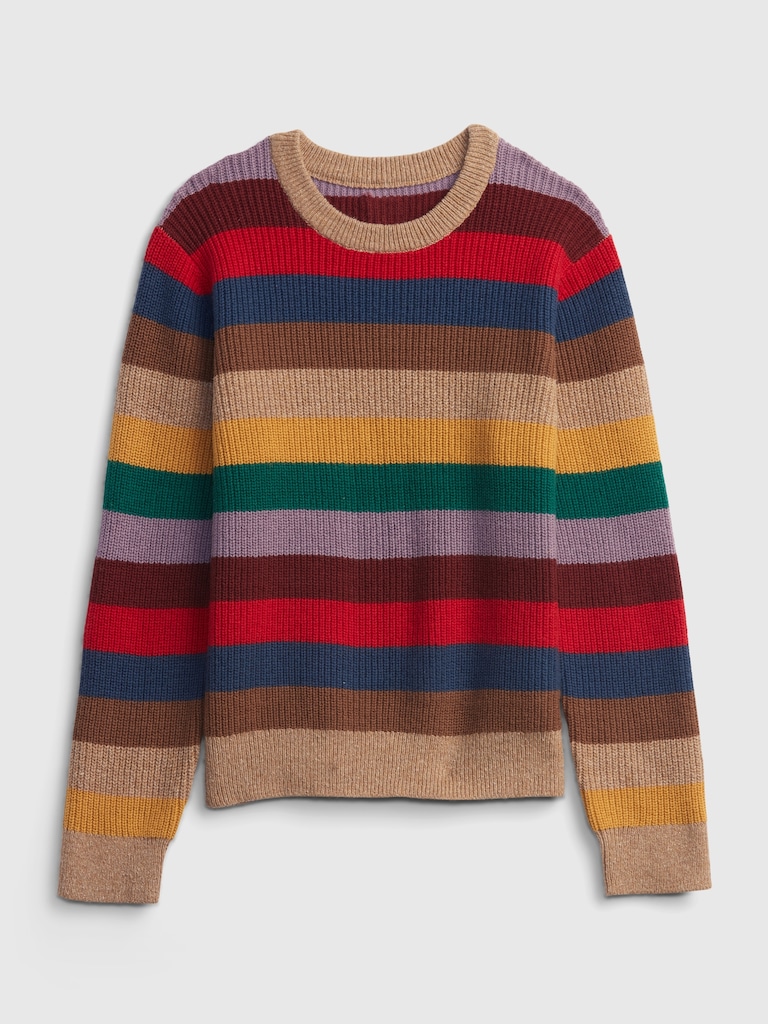 Kids Ribbed-Knit Stripe Sweater