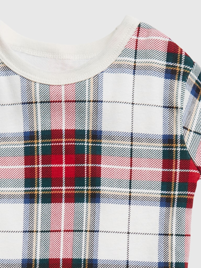 Baby & Toddler Organic Cotton Plaid Print PJ Set