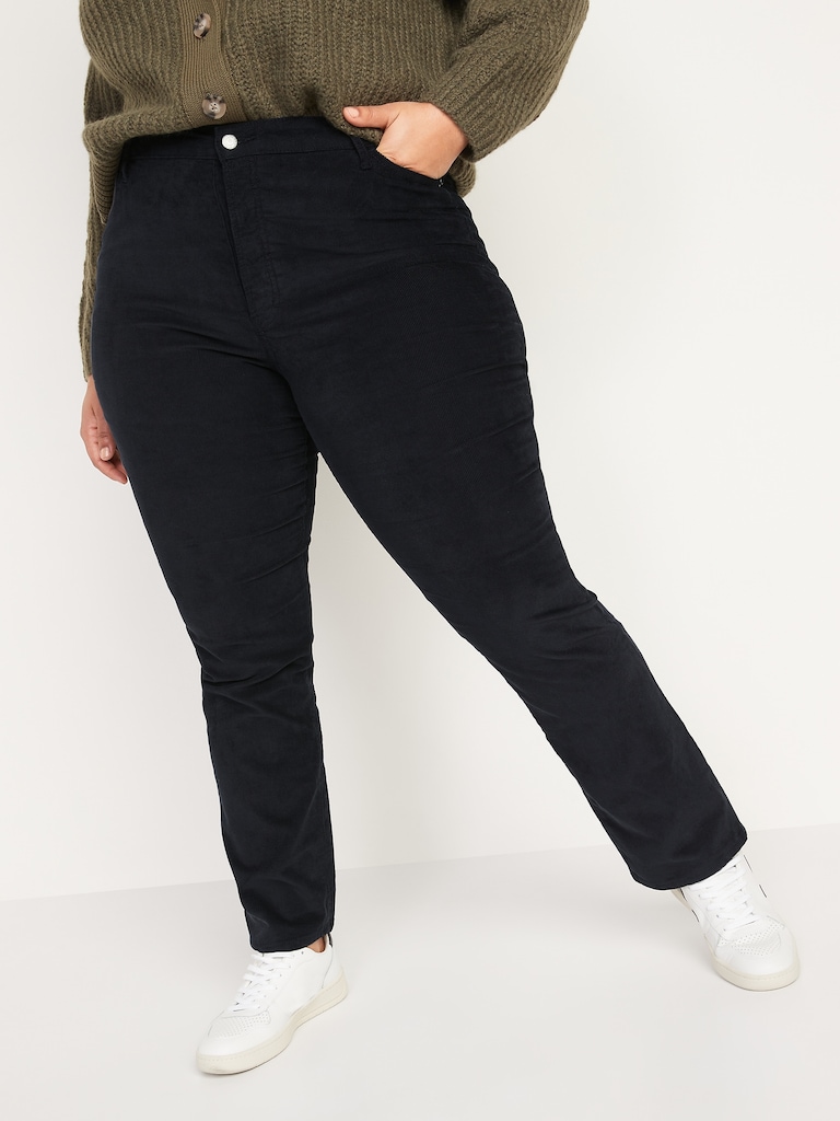 Extra High-Waisted Corduroy Boot-Cut Pants