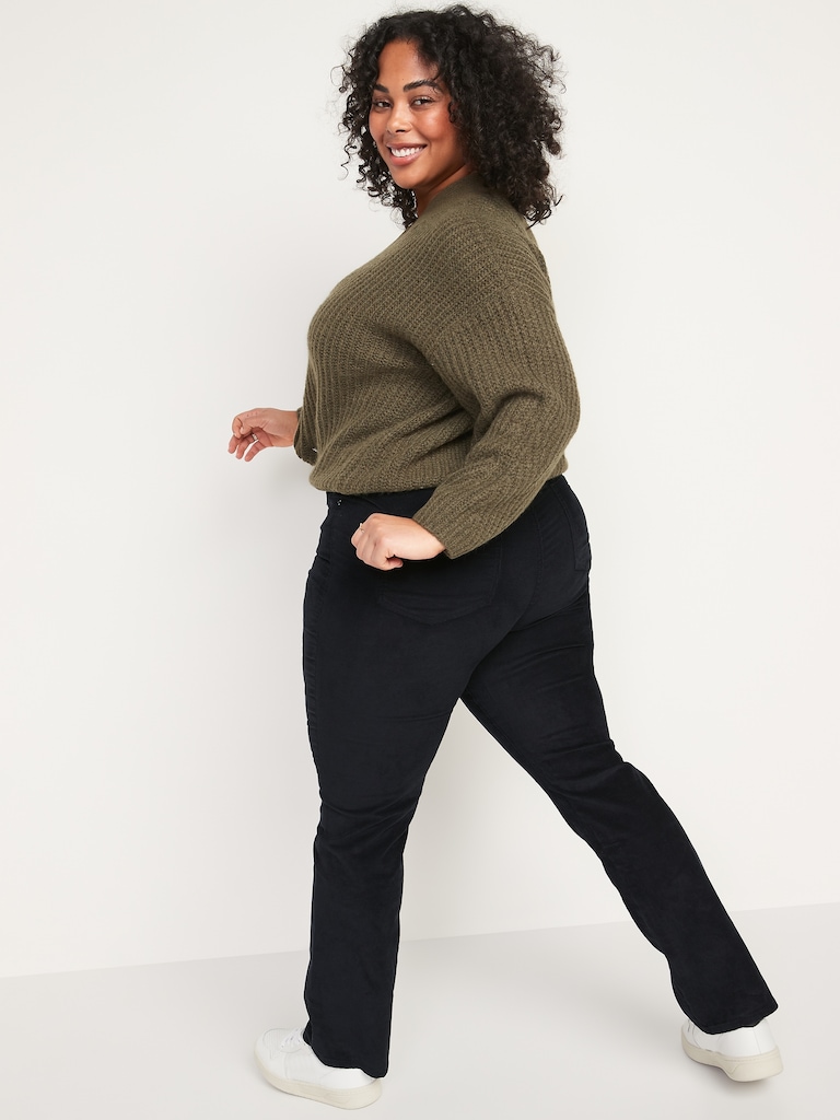 Extra High-Waisted Corduroy Boot-Cut Pants