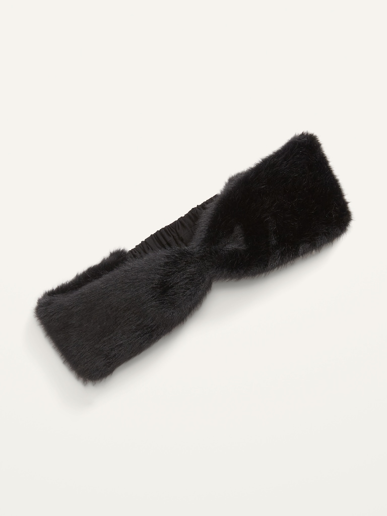 Cozy Twisted Faux-Fur Head Wrap for Kids