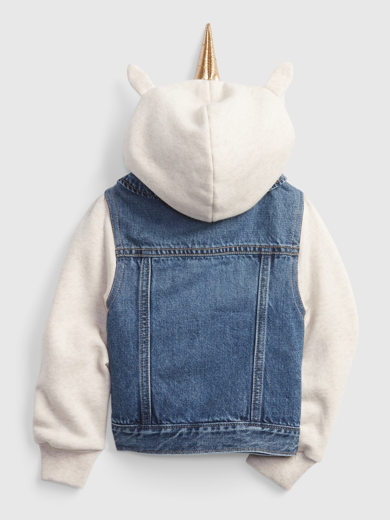Toddler Denim Unicorn Jacket
