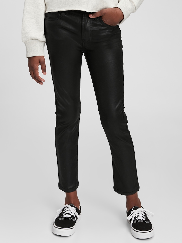 Kids High Rise Pencil Slim Ankle Jeans