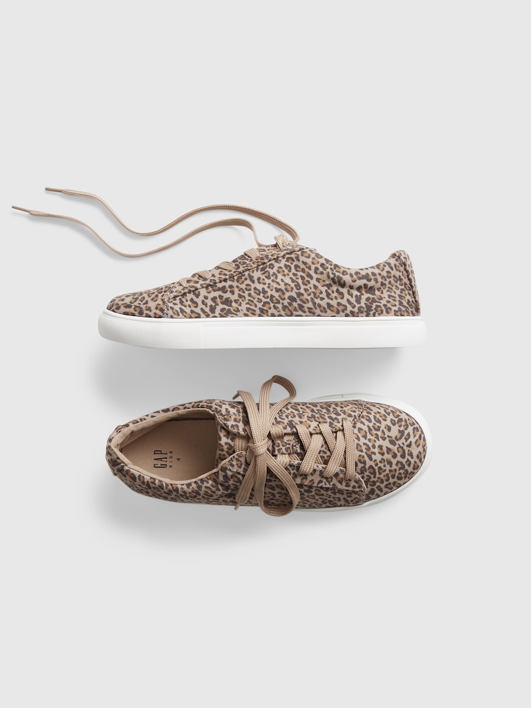 Kids Leopard Print Sneakers