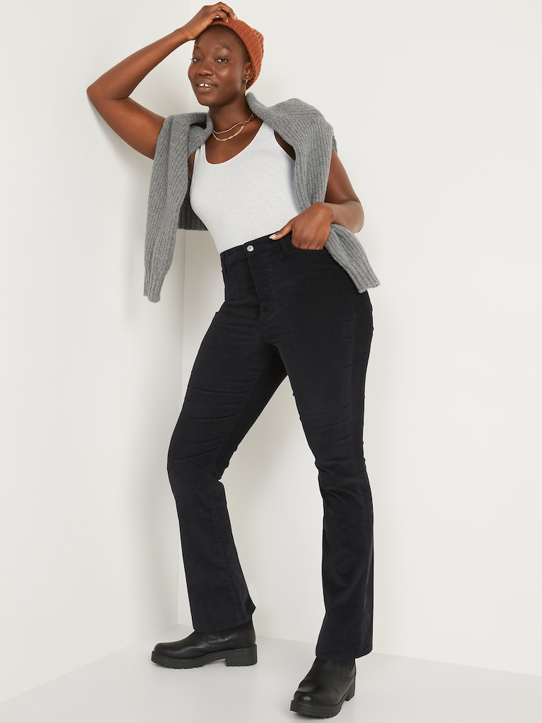 Extra High-Waisted Corduroy Boot-Cut Pants