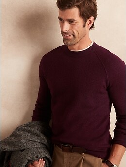 BR SPORT Raglan Sweater in Responsible Wool (Burgundy)