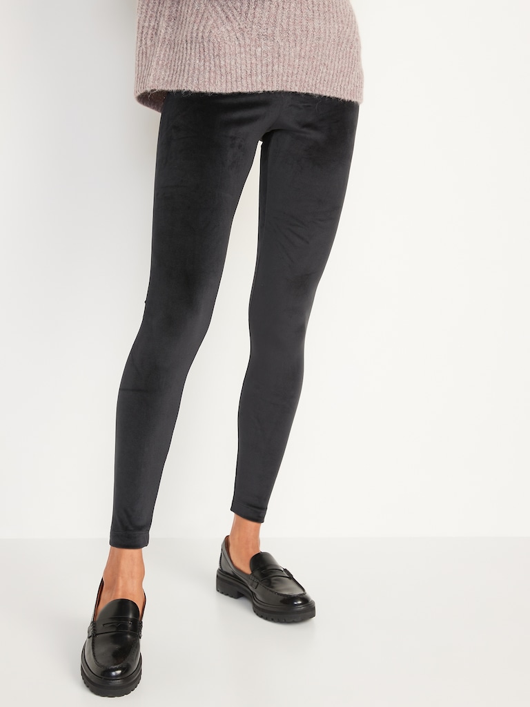 High-Waisted Velour Leggings 2-Pack For Women