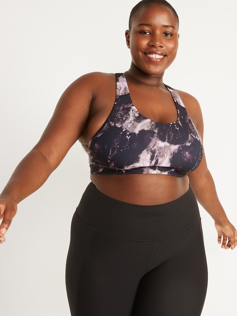 Medium Support PowerPress Strappy Sports Bra for Women XS-XXL