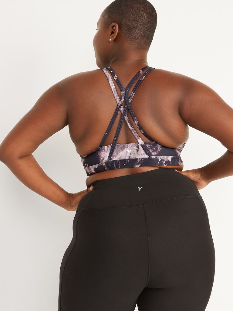 Medium Support PowerPress Strappy Sports Bra for Women XS-XXL