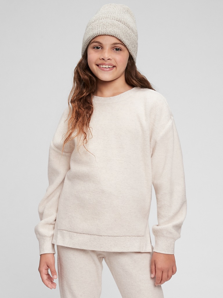 Kids Sherpa Crewneck Top