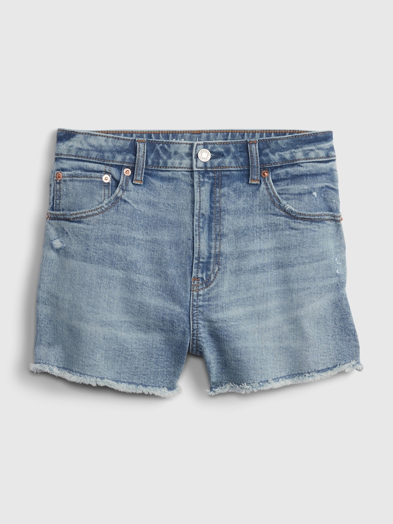 Teen Sky High Rise Denim Shorts